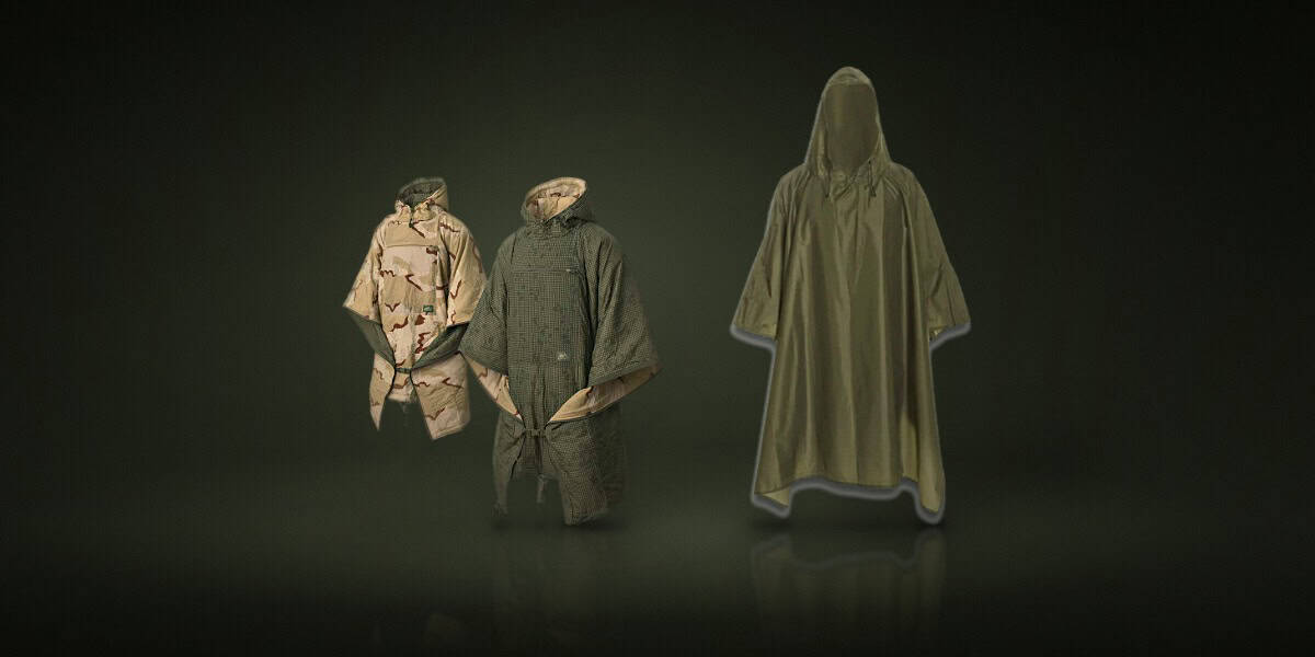 Productos: Poncho Convertible Reversible Helikon-Tex Swagman Roll Desert Night/US Desert, Poncho Impermeable Barbaric Verde OD