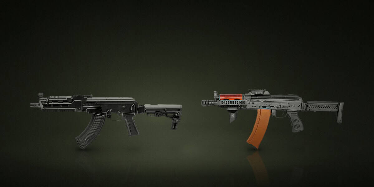 Productos: Réplica AEG AK Storm Tokyo Marui Next Gen Recoil Negra, Réplica AEG AK E&l Elaks74u Z-Spec Mod1 e-Platinum EL-A104PT-D (Gate Aster)