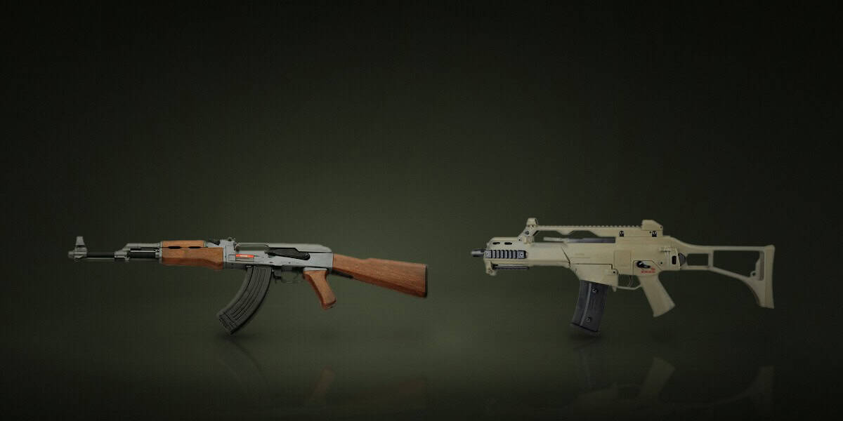 Productos: Réplica AEG AK47 Cyma Cm028 Imitación Madera, Réplica AEG G36C Dboys Dark Earth